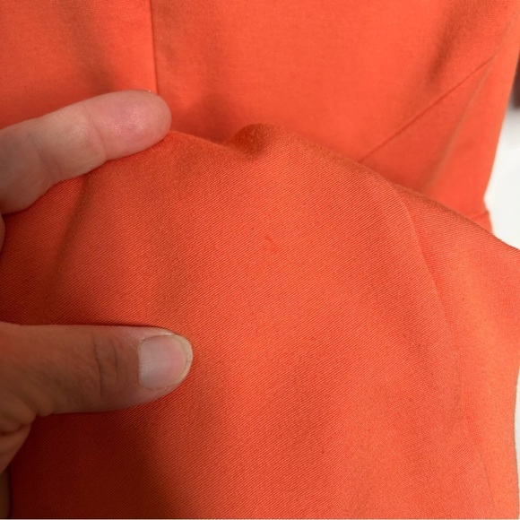 Trina Turk Orange Sheath Dress V-Neck Short Sleeve size 2 - Picture 7 of 8